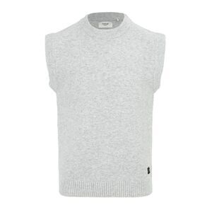 Firetrap Mens Crew Neck Sleeveless Sweater Vest / Light Grey